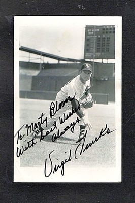 1953/55  VIRGIL TRUCKS 4X6 AUTO'D  SEMI-GLOSS PC  PHOTO d.2013