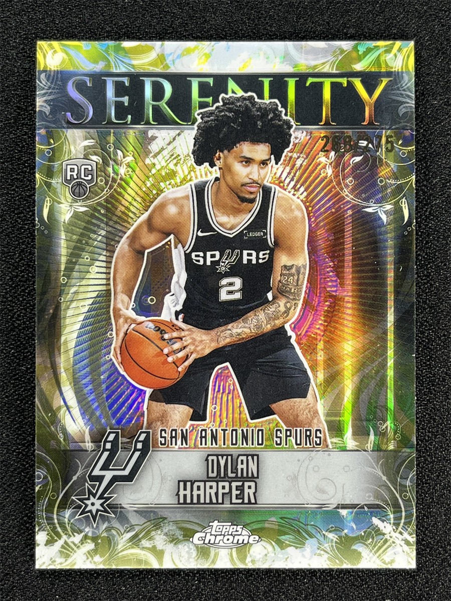 2025-26 Topps Chrome Dylan Harper #SY-12 Yellow Serenity Rookie RC Spurs /275