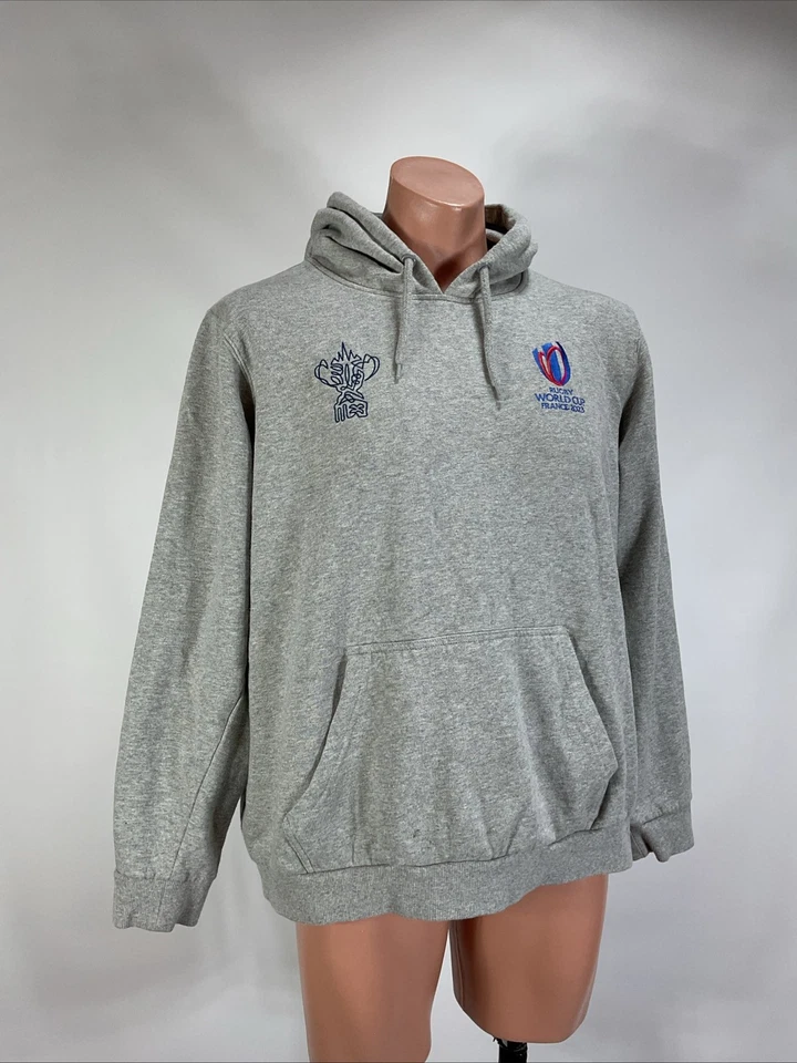 Moletom com capuz oficial da Copa do Mundo de Rugby França 2023 cinza GG bordado - Imagem 4 de 4