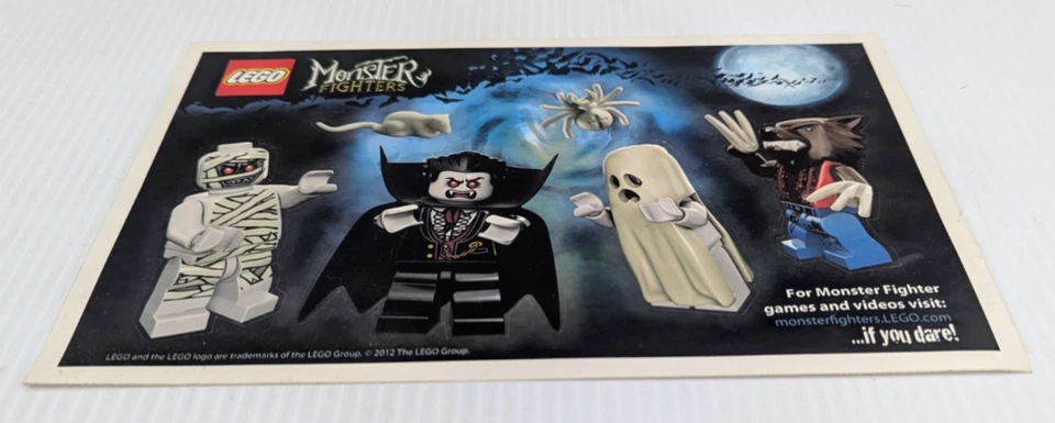 LEGO Monster Fighters HOJA ADHESIVA Vampiro Hombre Lobo Momia Fantasma 2012 10x6.5 Foto 2 de 4