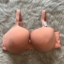 Auden Lightly Lined Demi Bra Womens Size 46D Pink Underwire Back Closure