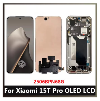 OEM OLED Display LCD Screen Touch Digitizer Frame For Xiaomi 15T Pro 2506BPN68G