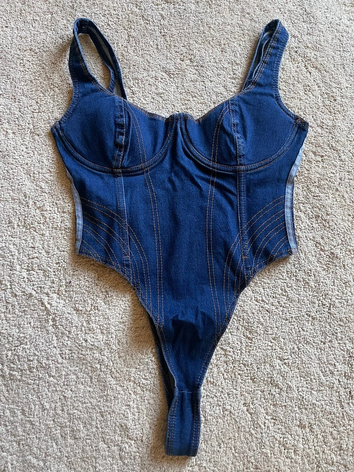 Nuevo Body Denim ADIDAS X IVY PARK Para Mujer Talla L  Foto 2 de 4