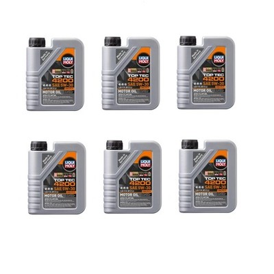 Liqui Moly Top Tec 4200 SAE 5W-30 For Synthetic Motor Oil 1 Liter - 2004 x6
