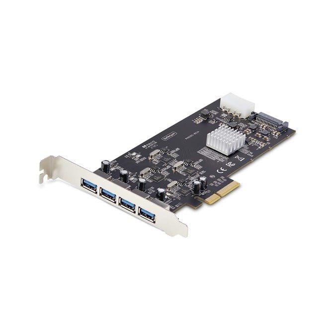 StarTech.com 4-Port USB PCIe Card USB 3.2 5Gbps PCI Express Expansion Card with