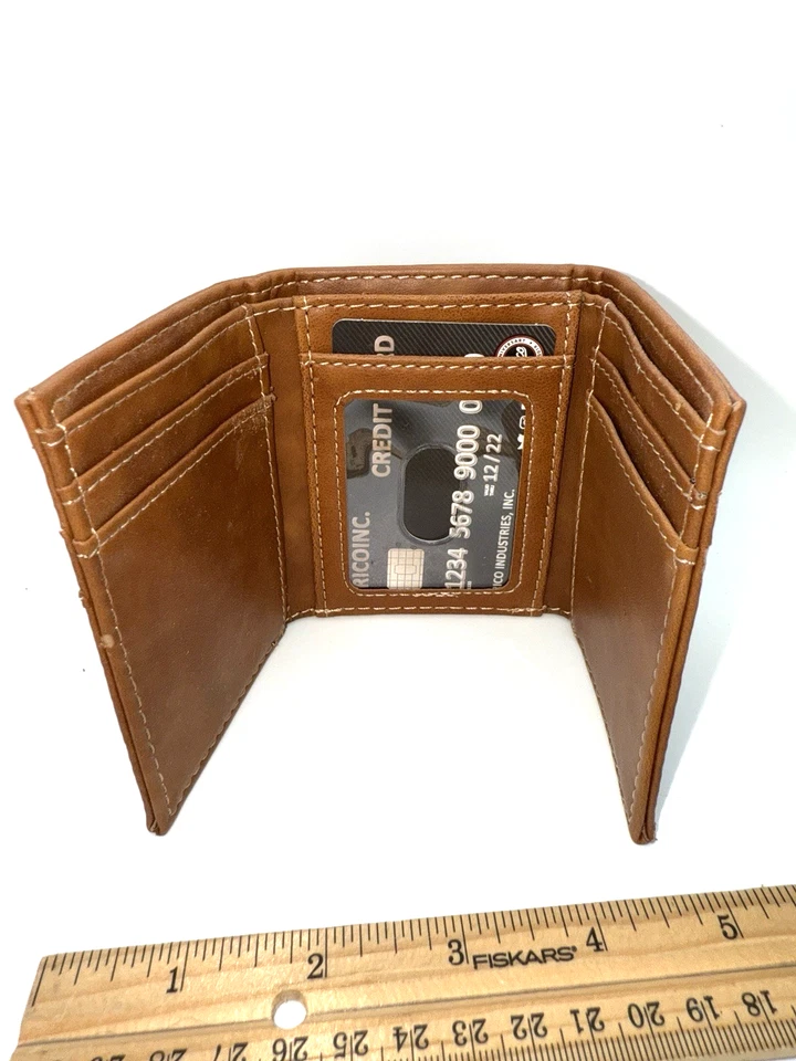 NEW NFL RAIDERS Leather Trifold Wallet  5 Slip In Slots GREAT GIFT IDEA - Image 3 of 4