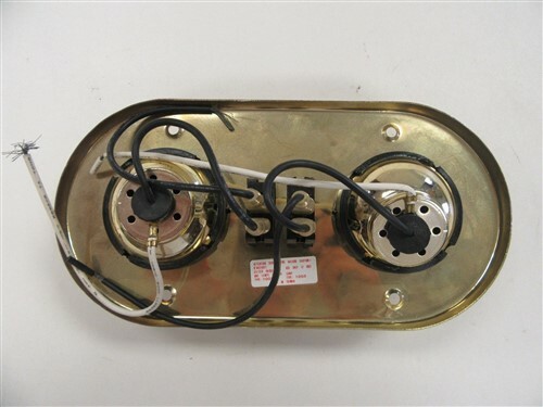 FLUSH MOUNT ALUMINUM GOLD DUAL SWITCH CABIN LIGHT 8" X 4" MARINE BOAT - Picture 7 of 10