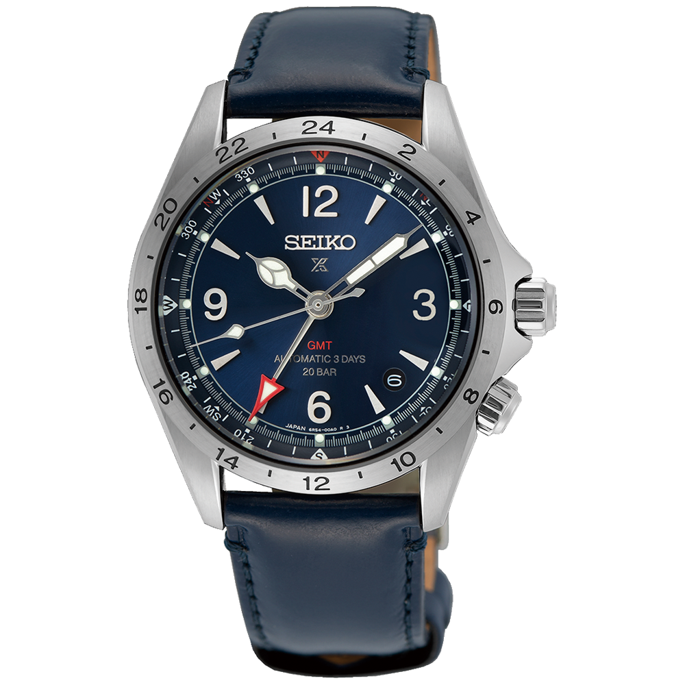 New Seiko Prospex Luxe SPB377J1 Alpinist GMT Automatic Watch Blue