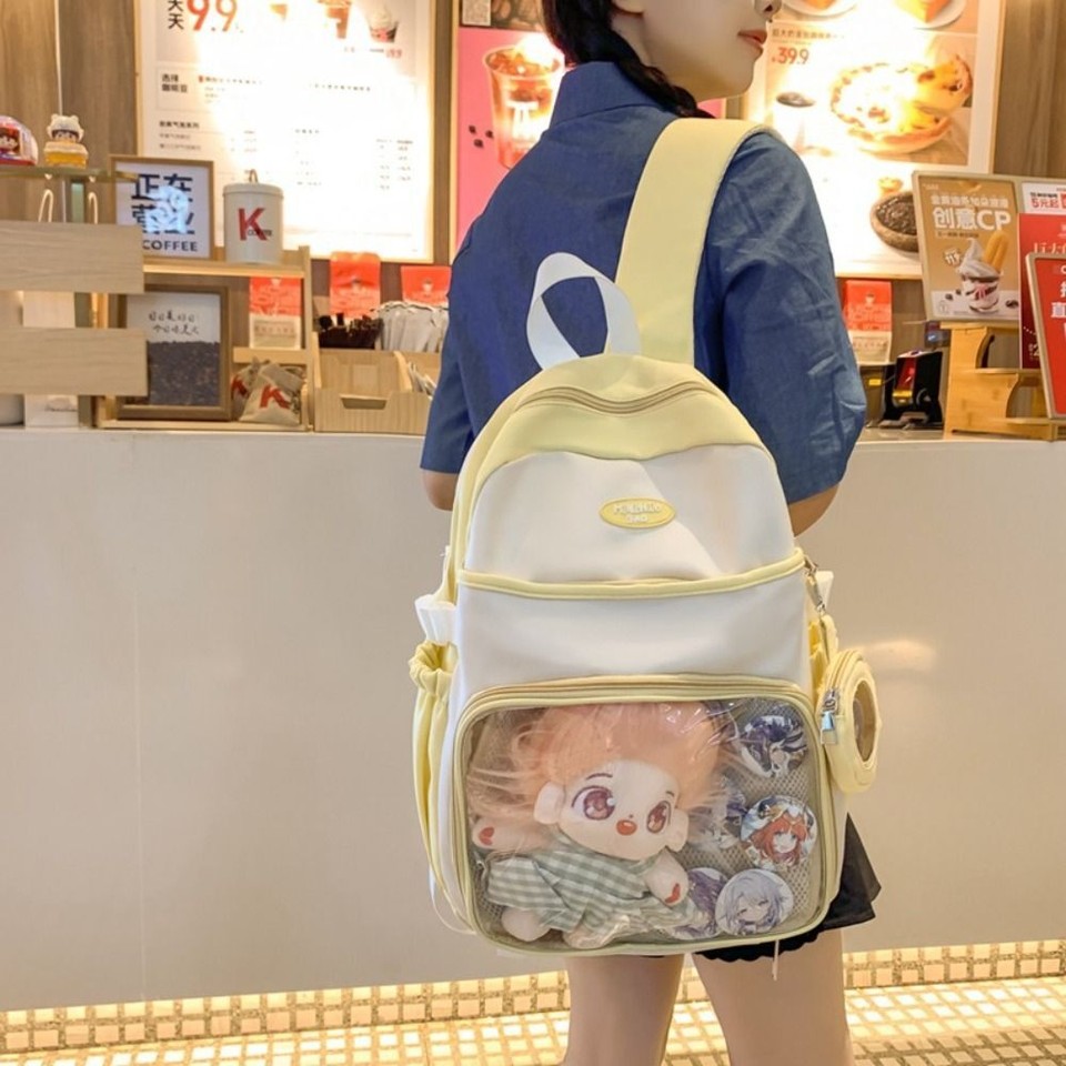 Polyester Transparent Handbags Large Capacity Shoulder Bag Messenger