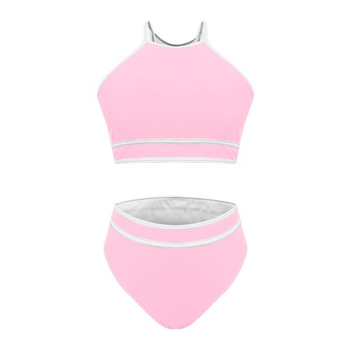 Women's High Waisted Bikini Sets Two Piece Swimsuit Color Block Bathing Suit - Picture 2 of 60