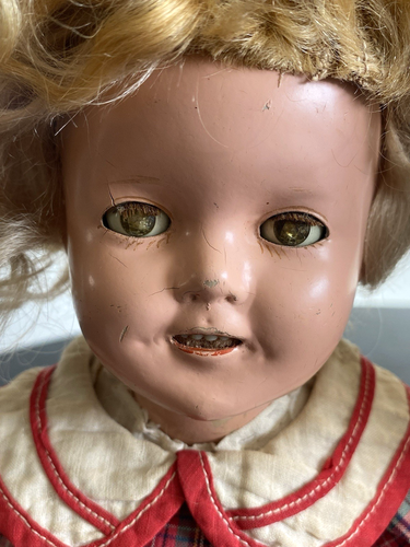 Lot of 2 Vintage Shirley Temple 13 Composition Composite Dolls - 13” NEED TLC - Picture 15 of 22