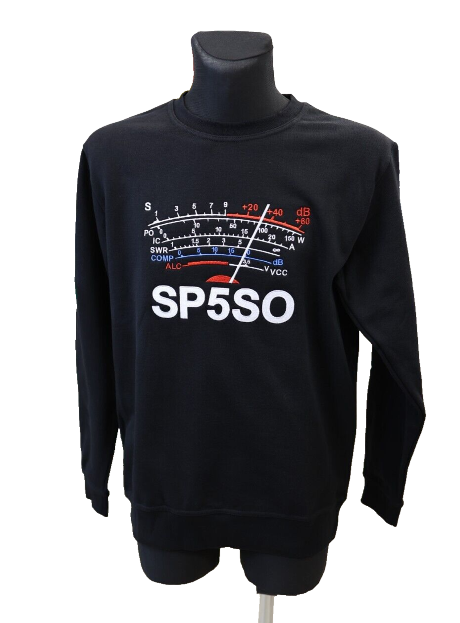 Sweatshirt S-meter Callsign Personalised with Embroidery for Ham Radio-image