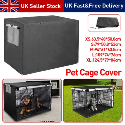 XS-XXL Dog Crate Cover Pet Cage Cover Durable Waterproof Windproof Universal UK