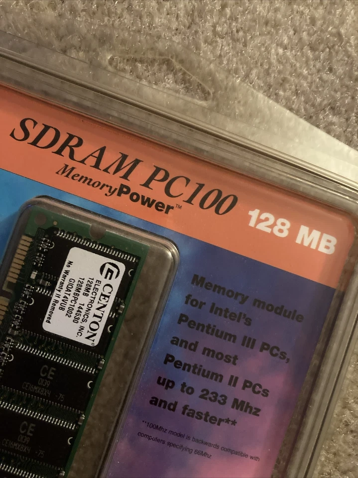 CENTON SDRAM PC100 128MB MEMORY POWER Module Pentium II & Pentium III PCs - Image 3 of 4