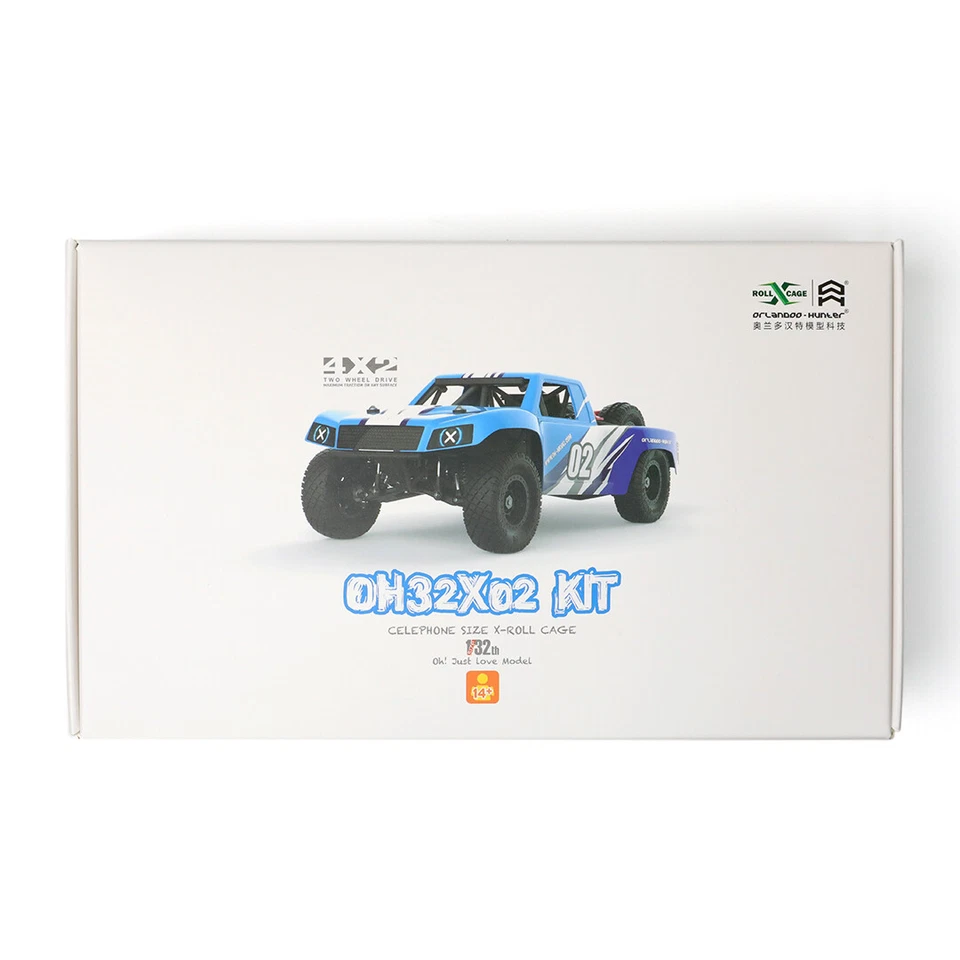 Orlandoo Hunter 1/32 RWD Micro Roll Cage Trophy Truck Kit Blue Body - Image 4 of 4