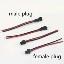 2 PAIRS JST TYPE 2, 12 VOLT DC 2 PIN PLUG SOCKET CONNECTOR CABLE WIRE 22 AWG