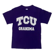 Texas Christian University TCU Grandma Purple Russell Athletic Tshirt - Small