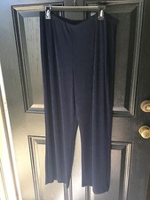 New Chico's Travelers Empress Blue Navy No Tummy Pant 3 Short SH = XL 16 18 NWT