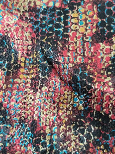 Vintage Maycene Shirt Womens Large Multicolor Snakeskin Print Silky Fabric NWT - Picture 12 of 13