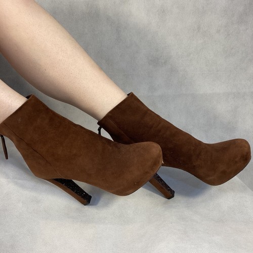 Miu Miu Suede Platform Booties in Brown 41 EU 9.5 US - 第 11/20 張圖片