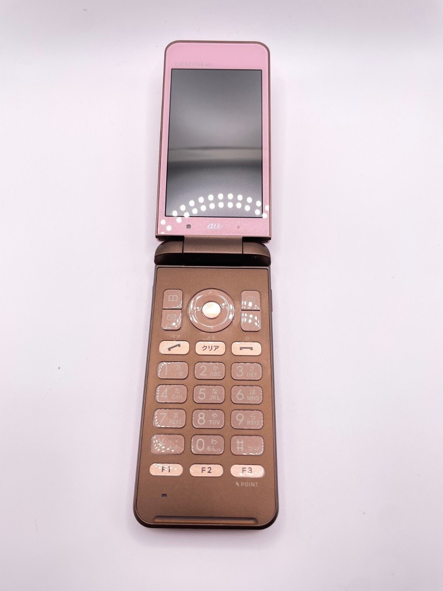 携帯電話本体 au GRATINA 4G KYF31 PINK KYOCERA KYF31 GRATINA 4G WIFI KEITAI ANDROID FLIP PHONE PINK