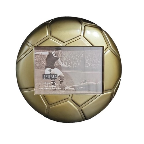 Burnes of Boston Soccer Ball Frame Antiqued Bronze Child Athlete Photo Memory - 第 1/5 張圖片