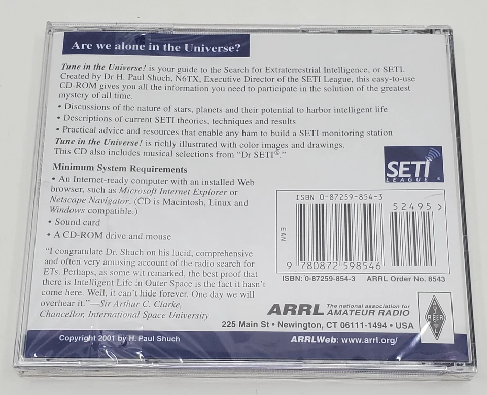 Tune In The Universe Multimedia CD SETI League *NEW SEALED ARRL H. Paul Shuch - Image 2 of 4