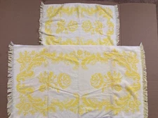 Lady Pepperell Vintage Yellow Rose Towels 