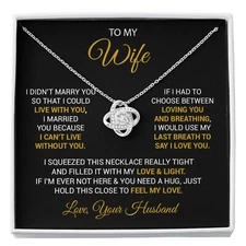 To My Wife Necklace, Wife Gift From Husband, Wife Husband Necklace, Mother Day