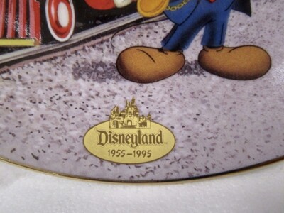 DISNEYLAND'S 40TH ANNIVERSARY PLATE - DISNEYLAND RAILROAD - In Box