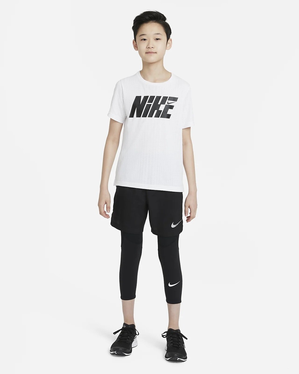 NEW Nike Pro Big Kids' (Boys') 3/4-Length Tights - CK4542 NEW Nike Pro Big Kids' (Boys') 3/4-Length Tights - CK4542