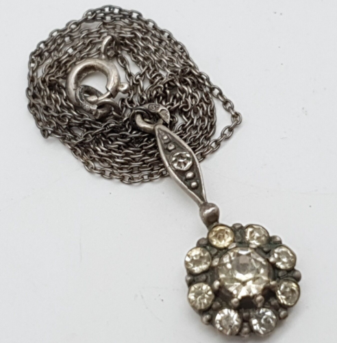 Art Nouveau 830 Silver Necklace - Probably Scandinavian? - (188) - Picture 1 of 11