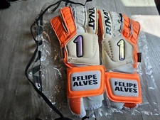 💥New RINAT EGOTIKO Quantum Pro SOCCER GLOVE Size 10 Goalkeeper Futbol White