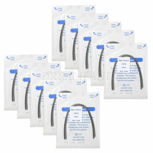 10 Packs Orthodontic Dental Super Elastic Niti Ovoid/Oval Arch Wires Rectangular - Picture 48 of 83