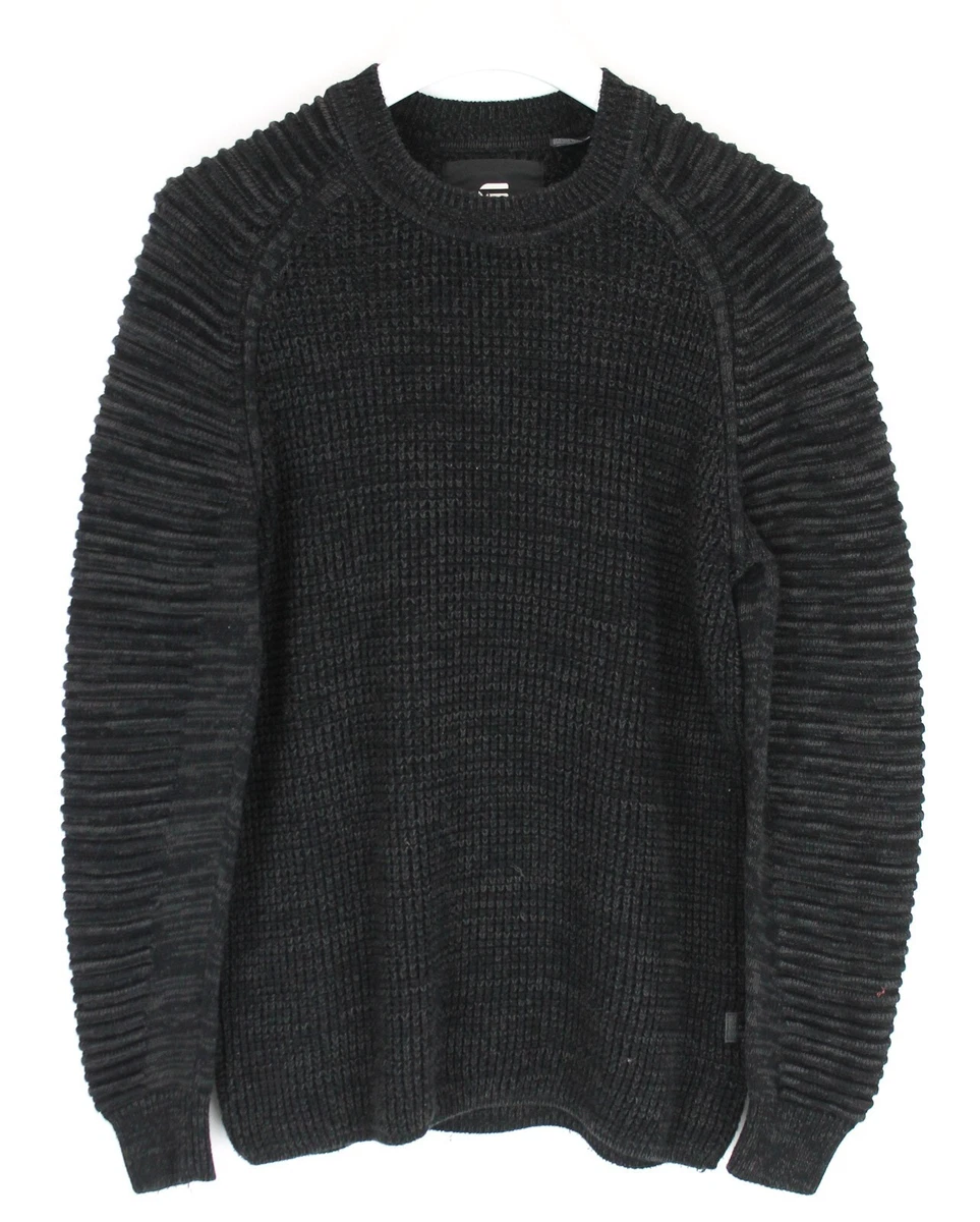 G STAR Suzaki R Knit L s Jumper Men s SMALL Pullover Melange Crew Neck