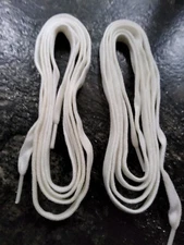 FLAT HOCKEY / ATHLETIC LACES 72 INCH WHITE COTTON NEW FOR SHOES OR SKATES