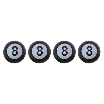 EIGHT BALL 8 Billard Kugel Ventilkappen für Harley Felge Bike Auto Universal