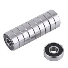 10pcs ball bearings Ball Bearing Two Rubber Sealed Chrome Skateboard steel new