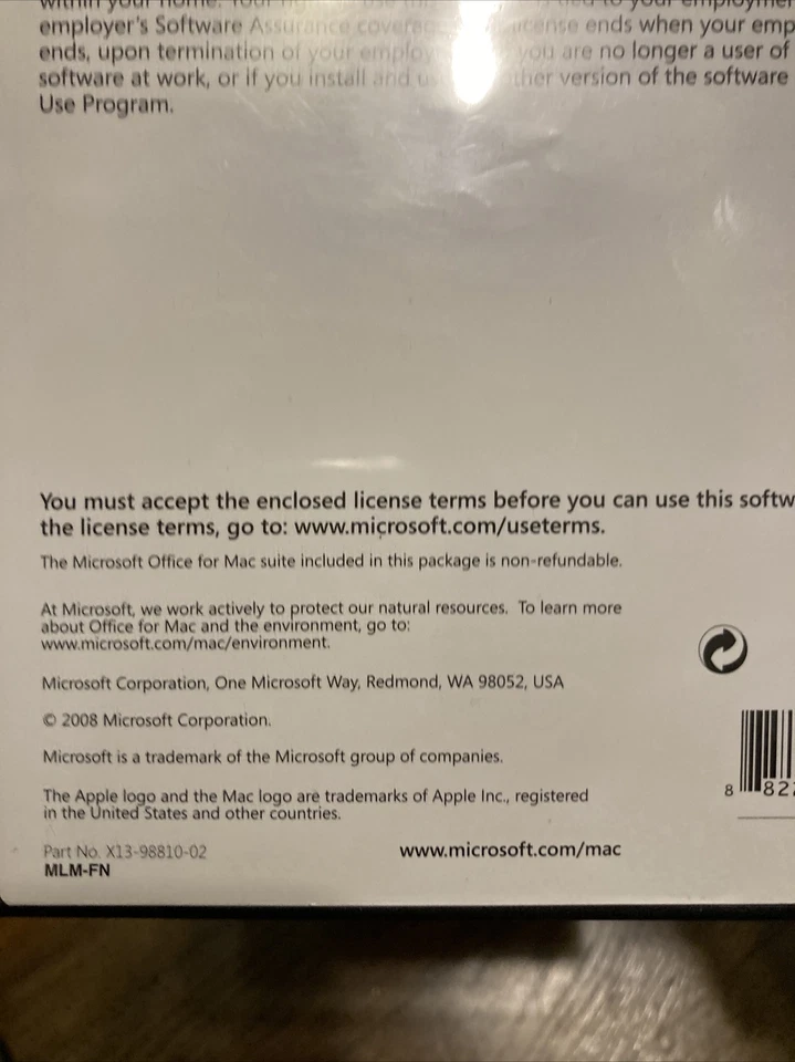Microsoft Office: Mac 2008 Home Use Program DVD-ROM w/ Product Key #57 - Image 4 of 4
