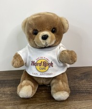 Hard Rock Cafe San Antonio 8" Brown Teddy Bear Plush Wearing T-Shirt