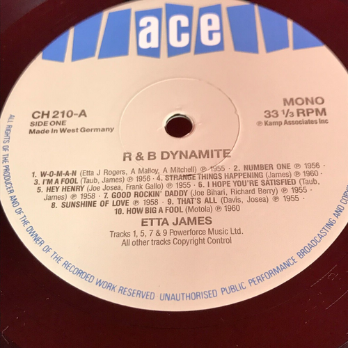 ETTA JAMES R&B Dynamite 1987 UK vinyl LP Roll With Me Henry I'm A Fool Hey - Picture 4 of 4