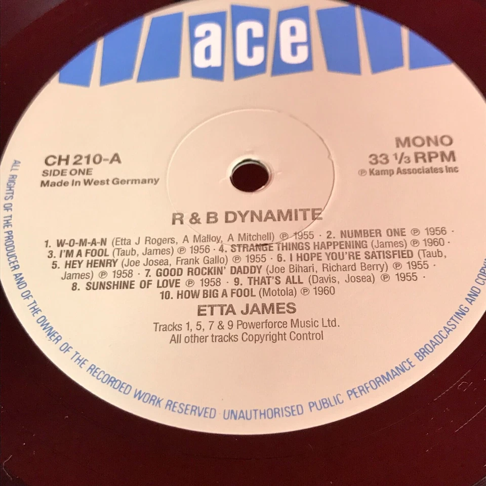 ETTA JAMES R&B Dynamite 1987 UK vinyl LP Roll With Me Henry I'm A Fool Hey - Image 4 of 4