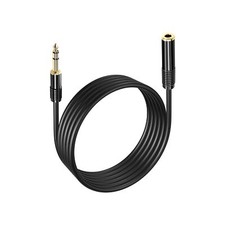 6.5FT 1/4 Inch Stereo Audio Cable  Gold Plated 6.35mm 1/4" TRS Male to Female ...