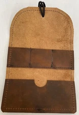 AMERICAN BISON LEATHER Flint Wallet, BLACK POWDER MUZZLELOADER US MADE FREE SHIP