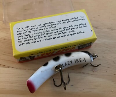 Vintage LAZY IKE lure KL-1 Black Rib (BLR) Lazy Ike - w BOX