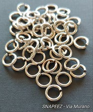SNAPEEZ® II ULTRAPLATE® Silver Moonlight Jump Ring 8mm. Made in USA.