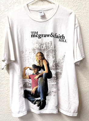 Tim McGraw Faith Hill Shirt Country Concert Tour White 2007 Nashville Song