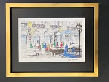 LEROY NEIMAN + PARIS SCENE + HOTEL RITZ + CIRCA 1990'S + SIGNED PRINT FRAMED