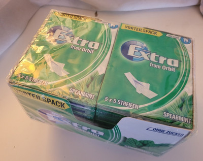 Wrigley´s Extra from Orbit Spearmint 14x5x5 Streifen MHD 08.07.24 Kaugummi