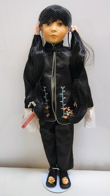 MEI LIN Porcelain Asian Doll By LINDA MASON Paradise Galleries 29'' Tall NWOB